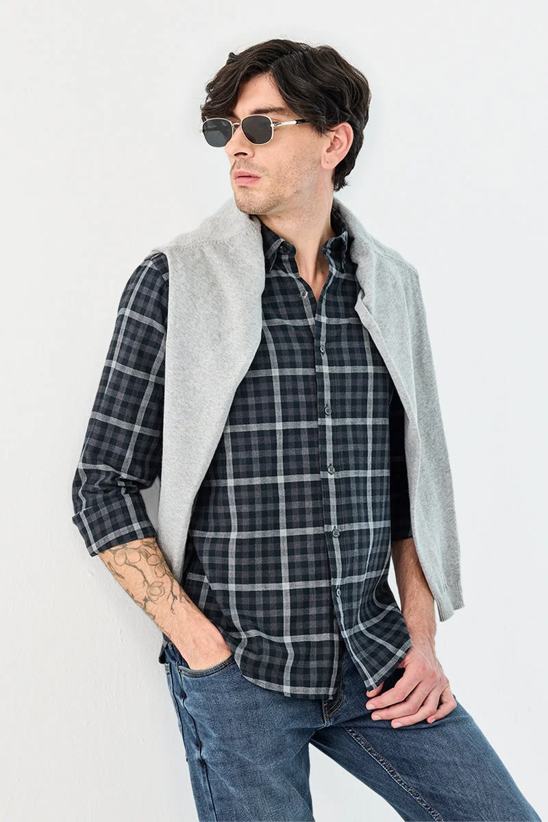 SNITCH Slim Fit Checks 100% Cotton Shirt